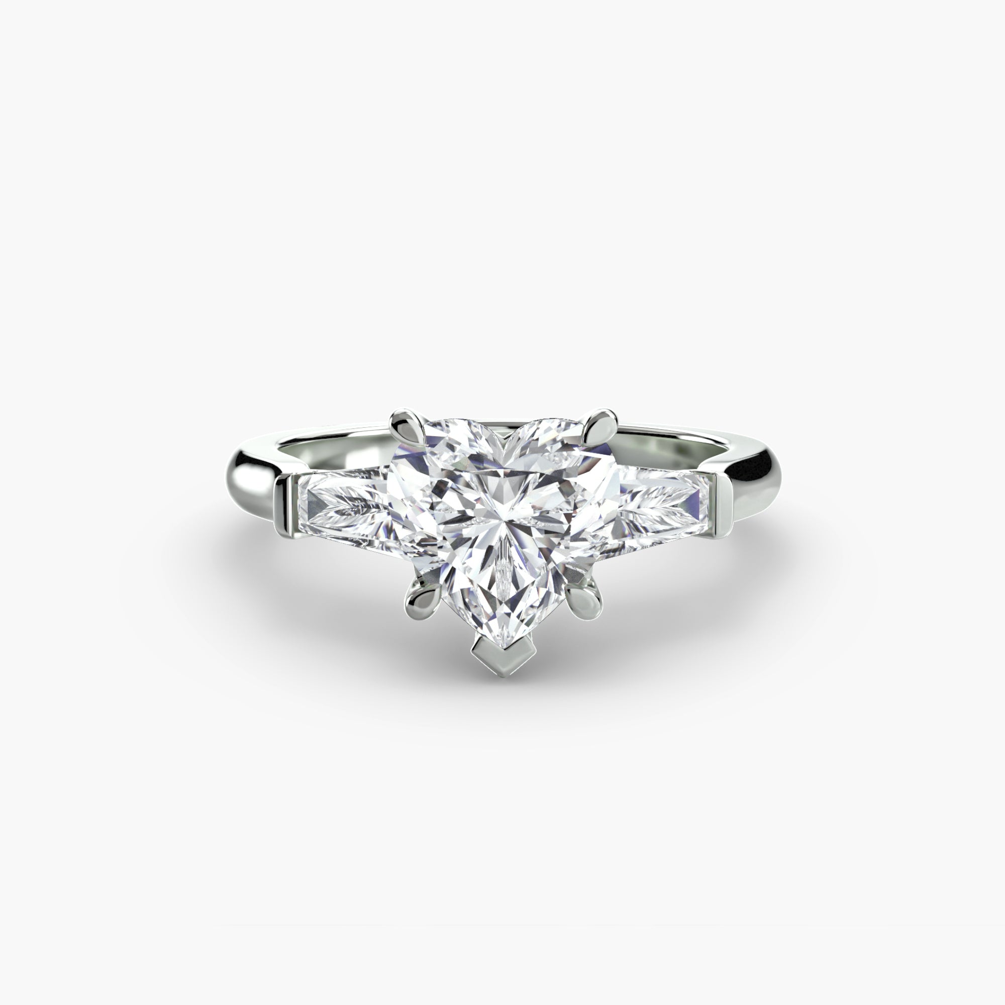 Three-Stone Ring (Baguette Side Stones)