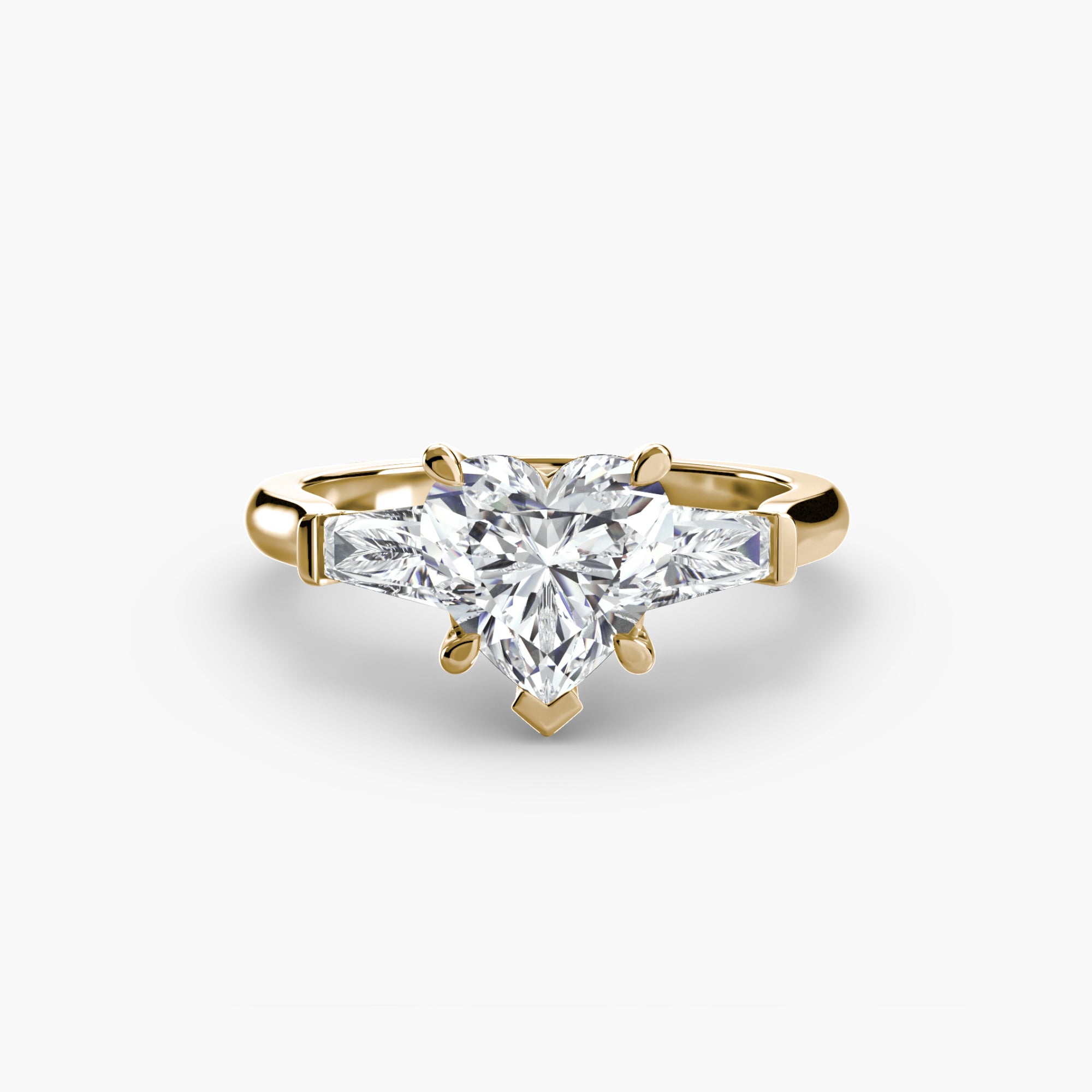 Three-Stone Ring (Baguette Side Stones)